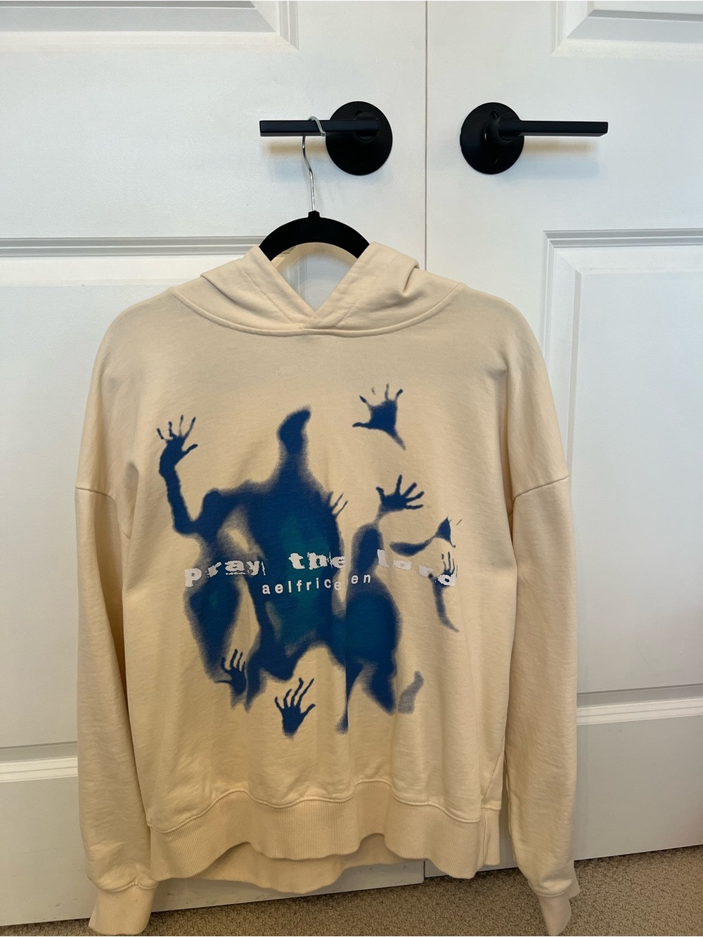 Women's Aelfric eden hoodie, blue and cream colour, Small - Picture 2 of 3